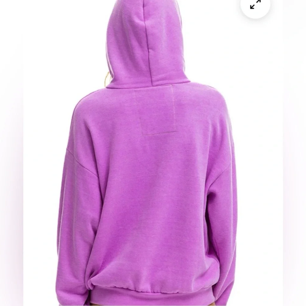 AVIATOR NATION LOGO PULLOVER RELAXED HOODIE - NEON PURPLE - Picture 2 of 8